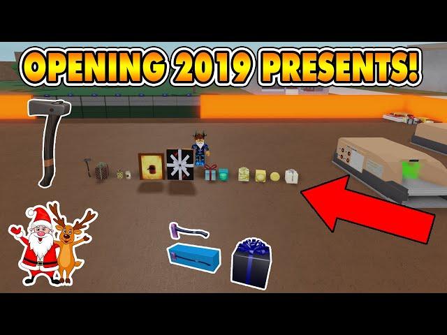 OPENING 2019 CHRISTMAS PRESENTS! (NEW AXE!) LUMBER TYCOON 2 ROBLOX