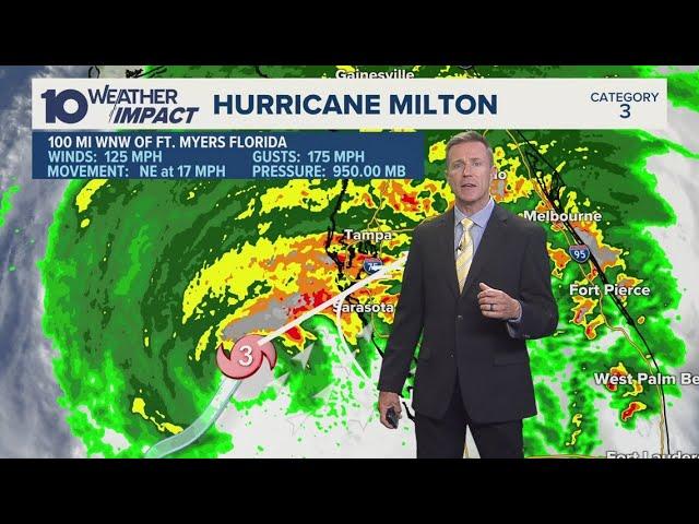 Tracking Hurricane Milton: Powerful storm hours away from hitting Florida