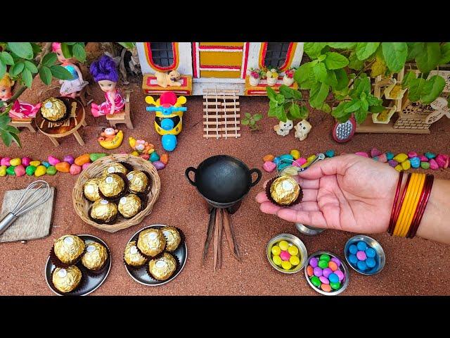 Miniature Ferrero Rocher Chocolate Cake | Tiny Chocolate Cake Recipe | Rini's Miniature |