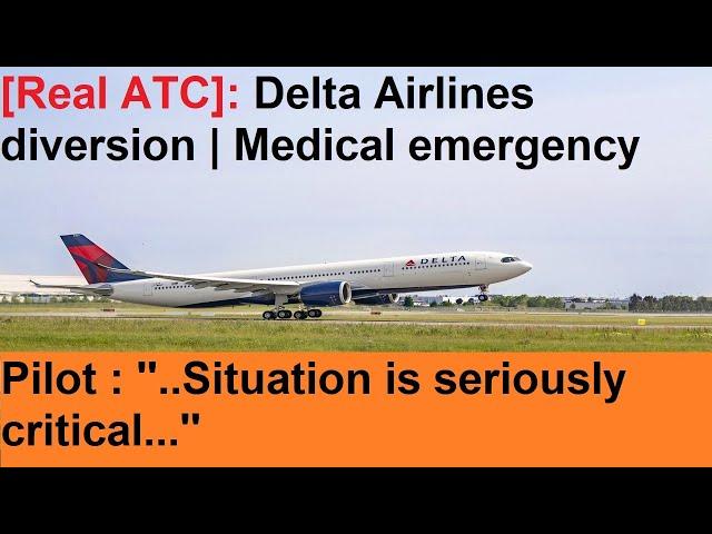 [Real ATC] Delta airlines medical emergency landing in Gander Airport, Newfoundland, Canada