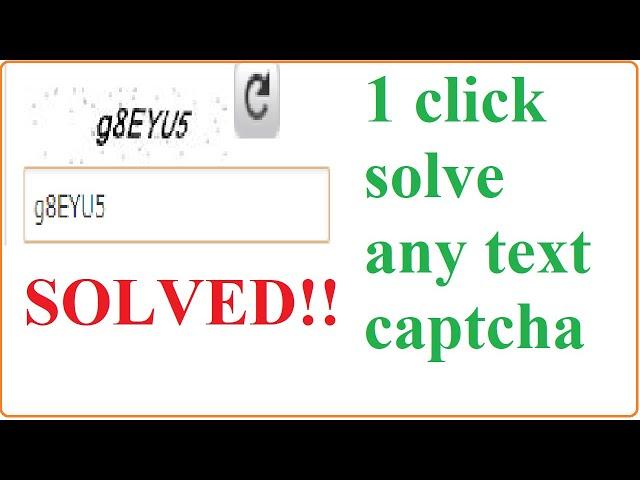 Auto captcha solver: How to bypass any captcha using chrome extention | javascript #TextCaptchaSolve