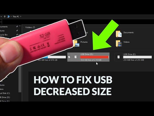 How to Fix USB Drive Storage Errors | Restore Full Capacity of Any USB Stick