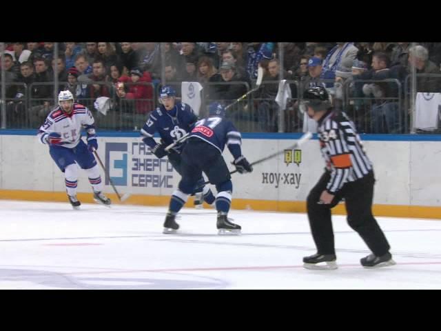 Koskinen saves on Shipov closerange shot