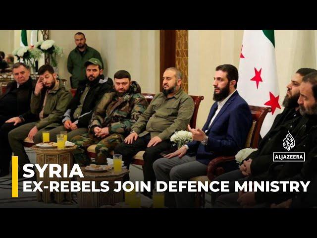 Syria says ex-rebel groups agree to integrate under Defence Ministry