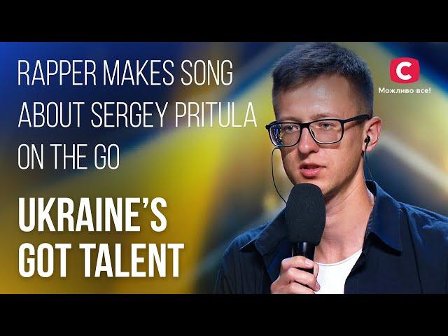 Freestyle rapper makes song about host Sergey Pritula on the go – Ukraine’s Got Talent