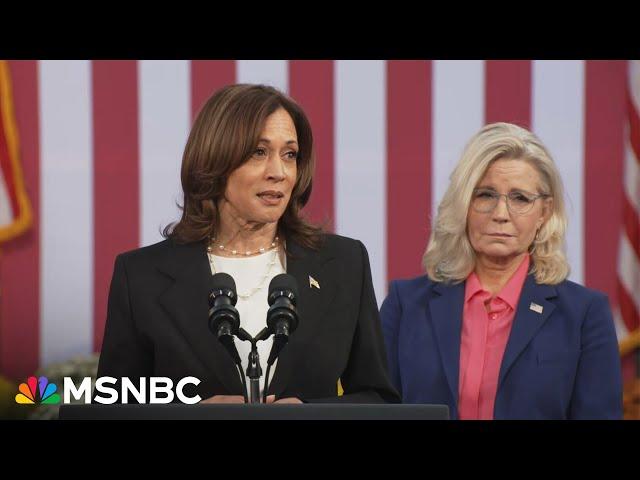 Liz Cheney campaigns with Harris, urges voters to reject 'depraved cruelty' of Trump