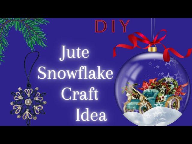 How to make Easy Jute Snowflake ️️ Ornament