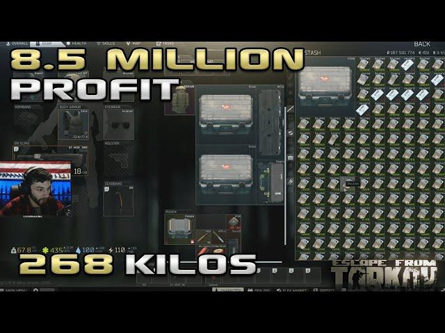 8.47 Million Rouble Full Labs Wipe - 268kg of Loot - Escape From Tarkov