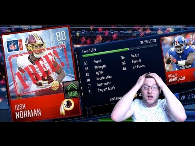 Madden NFL Mobile 18 Tips and Tricks, Free Josh Norman Elite Player. Train Your Players Over 100 OVR