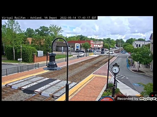 Foamer throws Boomerang at Ashland, VA Railcam.