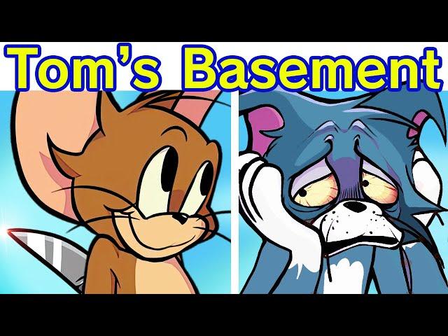 Friday Night Funkin' VS Jerry FULL WEEK | Tom's Basement Show (FNF Mod) (Creepypasta) (Tom & Jerry)