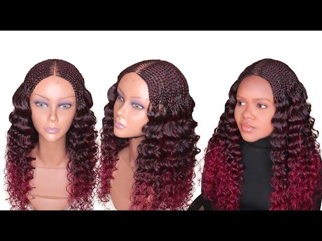 4$ CURLY BRAIDED WIG - NO CLOSURE WIG - NO FRONTAL