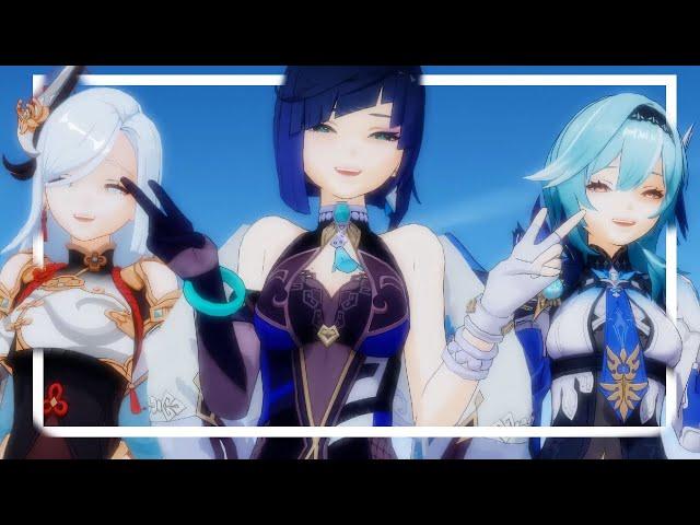 Yelan x Shenhe x Eula MMD Dance [ Genshin MMD / 60 fps / 4k ]