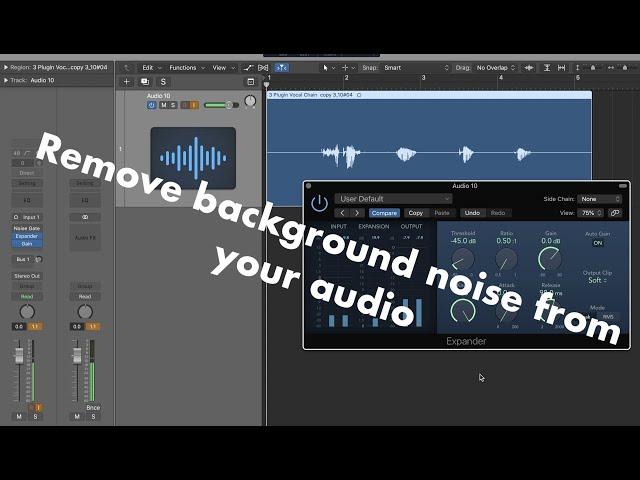 remove floor & background noise from your audio - Logic Pro X noise gate vs expander