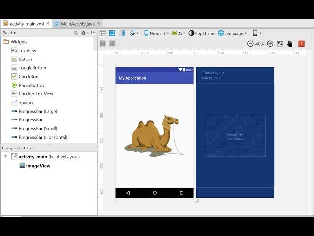 Android Studio; Add image to your app using ImageView