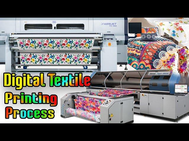 Digital Textile Printing Process - Direct fabric printing and Sublimation Printing Step by Step Exp.