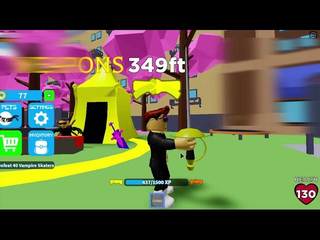 Leveling up to orange belt in Ninja Simulator