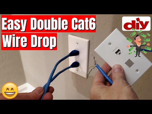 CAT6 CABLE RUN AND CAT6 WALL FISHING - HOW TO - QUICK & EASY!