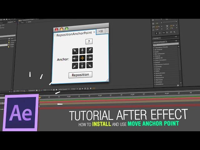 After Effects Tutorial - How to Install and Use Move Anchor Point