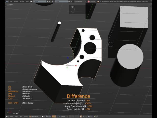 Blender 2.78 - multiple tools to carve or to create objects