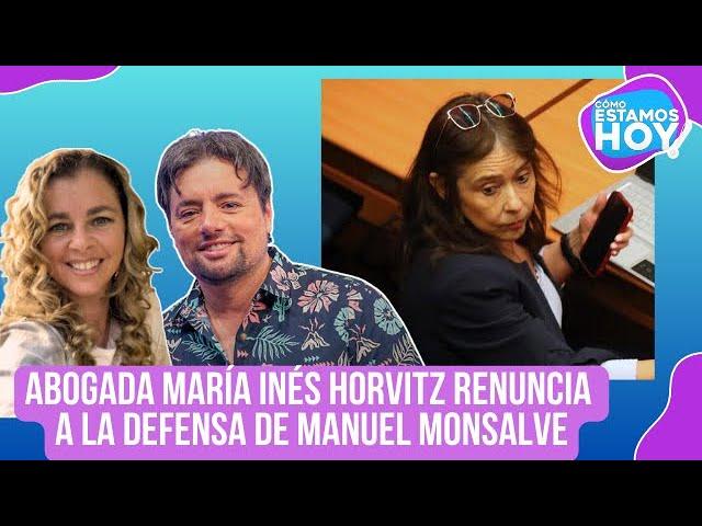 INESPERADO: Abogada María Inés Horvitz renuncia a la defensa de Manuel Monsalve