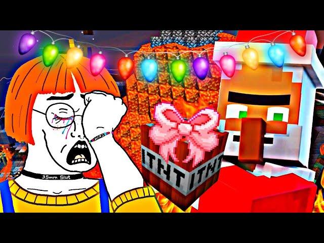 MINECRAFT GRIEFING - CRAZY CHRISTMAS CRASHOUTS