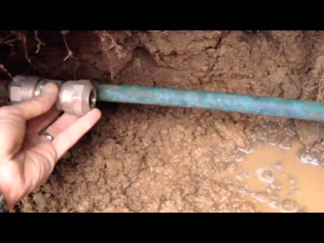 Water Pipe Fix -- DIY main waterline repair video