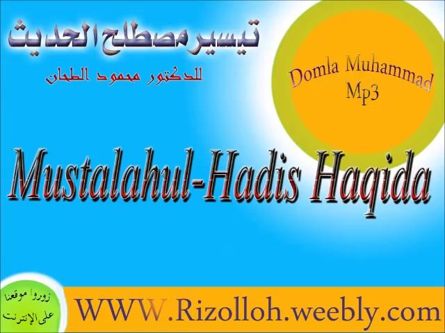 Domla Muhammad  Mustalahul   Hadis  1 dars