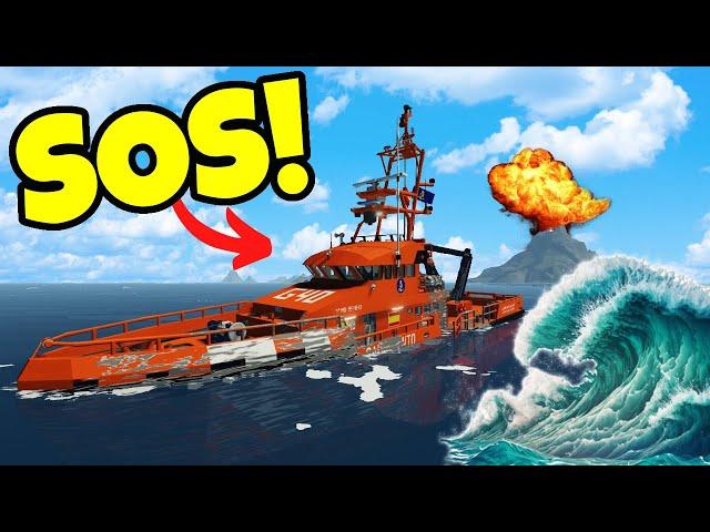 Coast Guard Ship SINKS With Passengers ON BOARD In Stormworks!