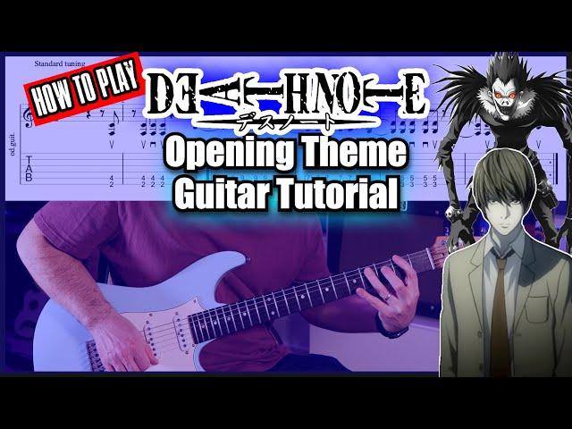 Death Note - Opening Theme (the WORLD by NIGHTMARE) Guitar Tutorial