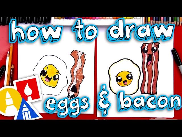 How To Draw Cute Eggs And Bacon