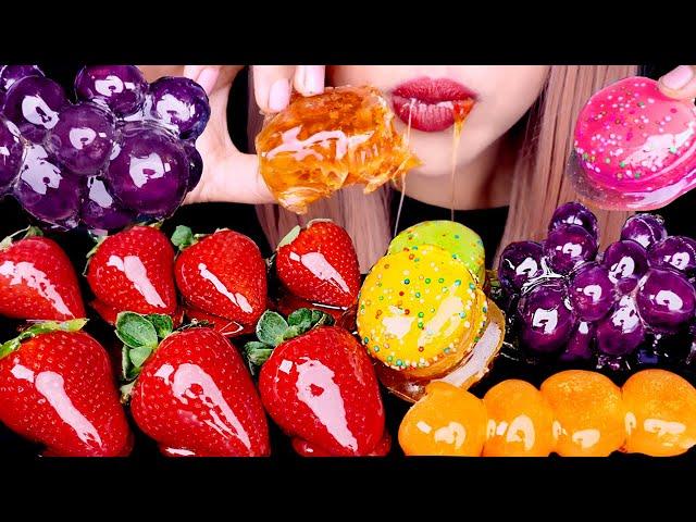 ASMR CANDIED HONEYCOMB, MOCHI, ALOE VERA, MACARONS, TANGHULU | CRUNCHY EATING SOUNDS 먹방