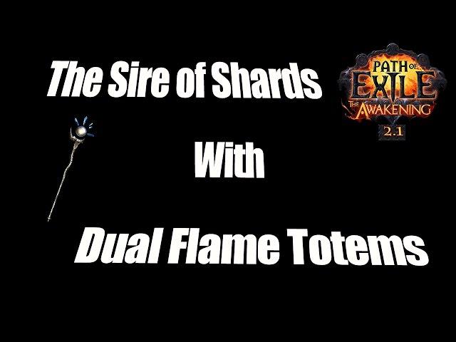 POE 2.1 - Using Sire Of Shards Staff With Dual Flame Totems Build - My Quick Demonstration