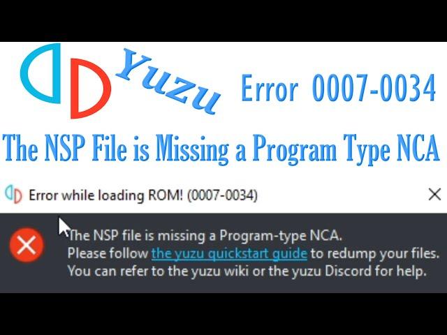 The NSP File is Missing a Program Type NCA (Error 0007-0034)