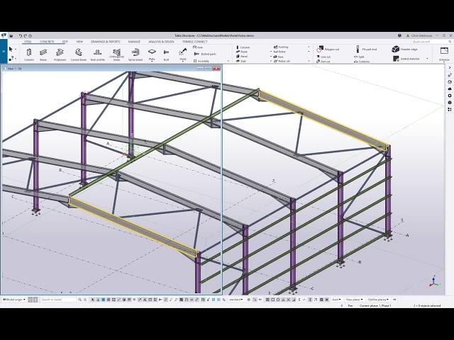 Portal frame demo 3 - cold rolled modelling