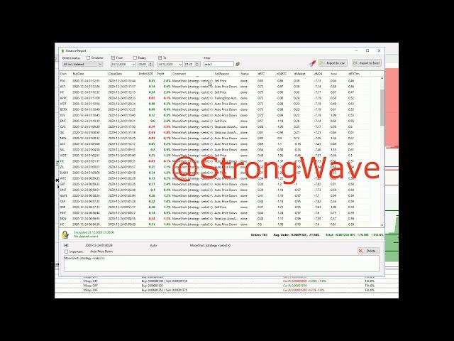 Huge profit in 1 hour. Small BTC and Alts dump. MoonShot strategy for Moon Bot trading terminal
