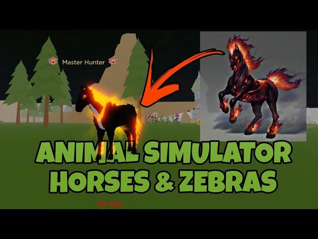 ZEBRAS & HORSES in Animal Simulator Roblox - UPDATE