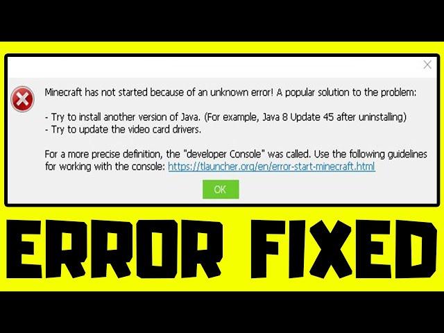 How to FIX Java Error in Minecraft/Tlauncher