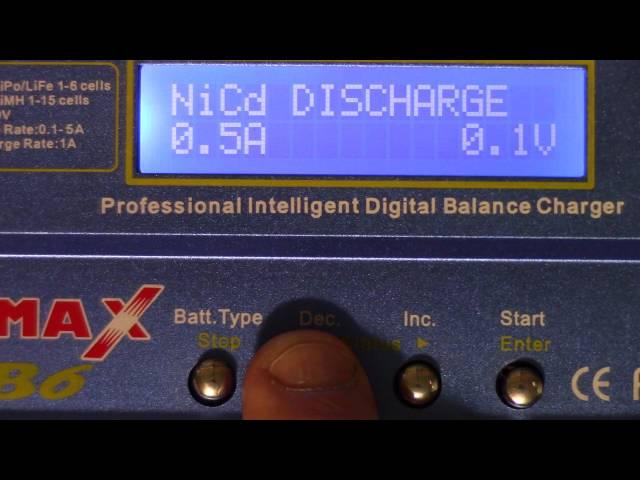 Imax B6 LiPro Balance Charger Discharge Settings And How To Set A Custom Discharge Level