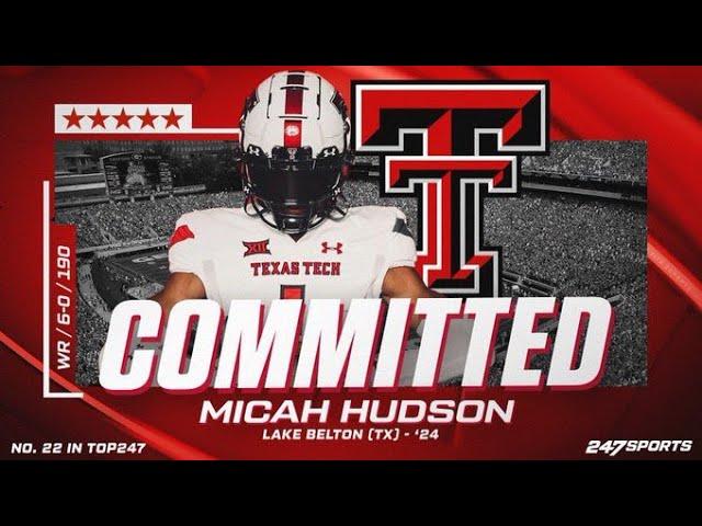 5-star WR Micah Hudson is the highest rated Texas Tech commit perhaps ever