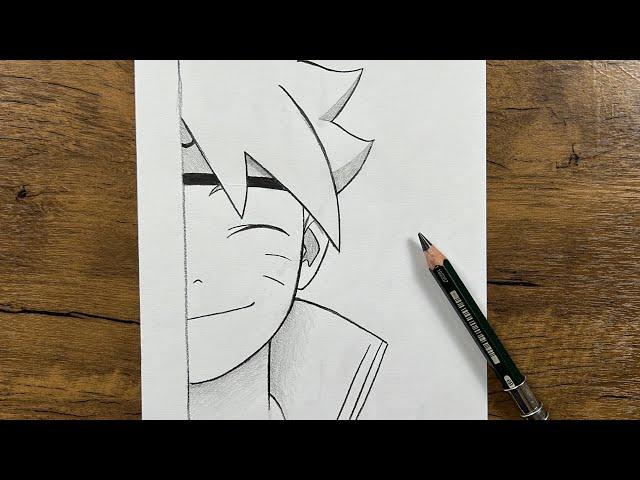 Easy boruto drawing for beginners | how to draw boruto easy step-by-step