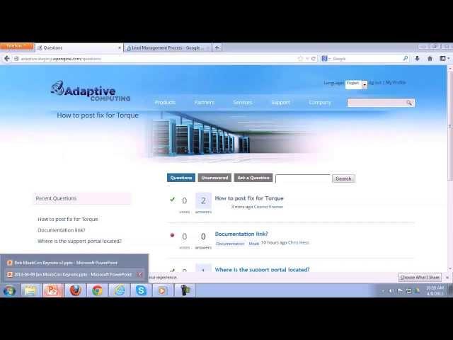 Adaptive Computing User Community Portal