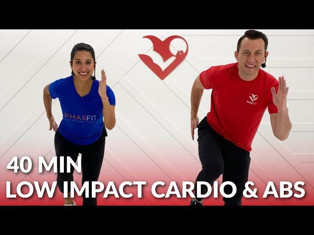 Standing Abs & Low Impact Cardio Workout for Beginners - No Jumping Beginner Workout & Ab Routine