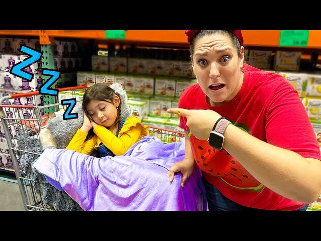 Maddie Falls Asleep During Shopping Adventure!