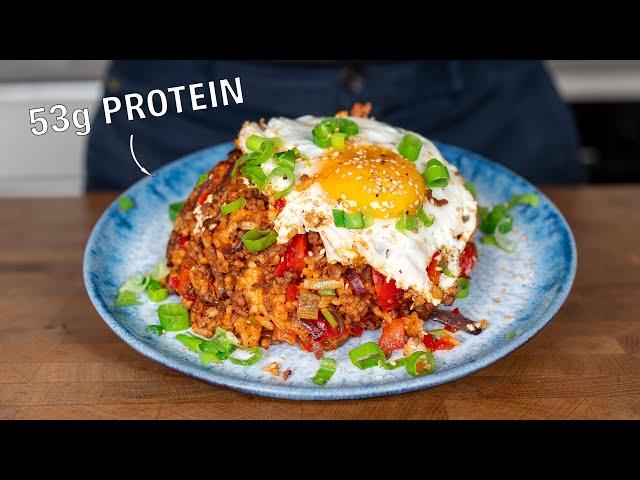 Korean Fried Rice With 53g Of Protein Made In 20 Minutes