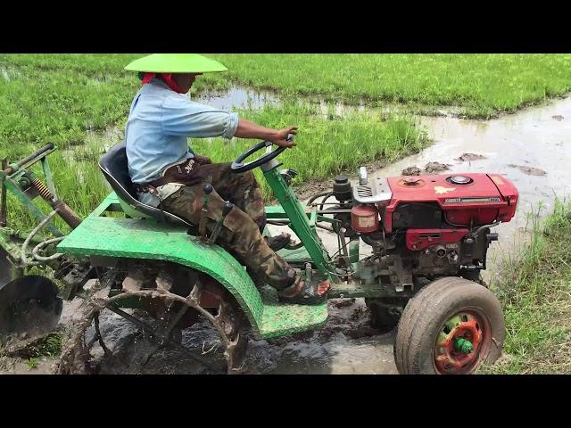 Thai ESAN Farmer, E-Lui Better than walking tractor.