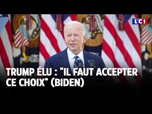 Trump élu : "Il faut accepter ce choix" (Biden) ｜LCI