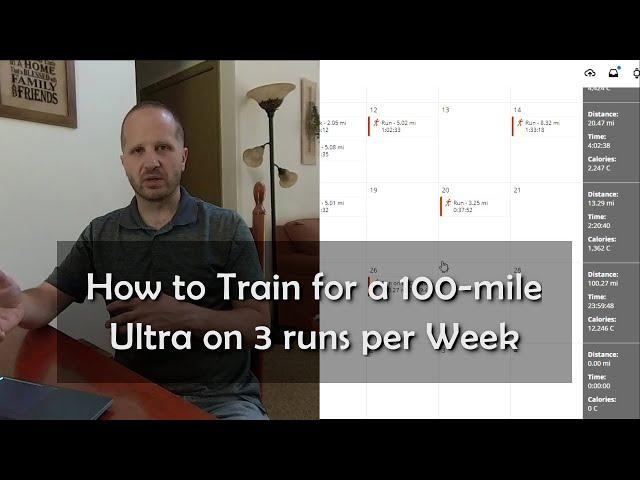 How to train for a 100 mile run on 3 runs per week