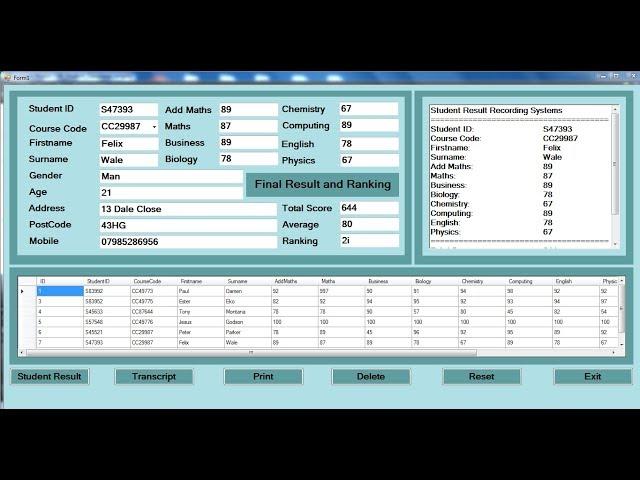 How to Create Student Database Management Systems using SQLite in Visual Basic.Net - Full Tutorial