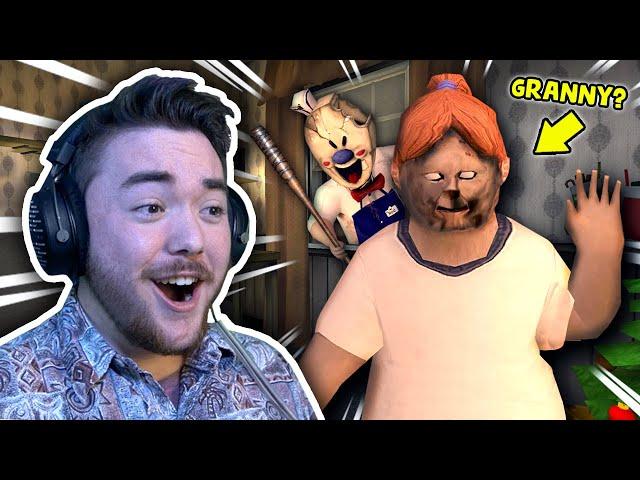 Rod and Granny BECOME BEST FRIENDS!?!? (Lis becomes Granny) | Ice Scream 2 + Granny 2 Crossover